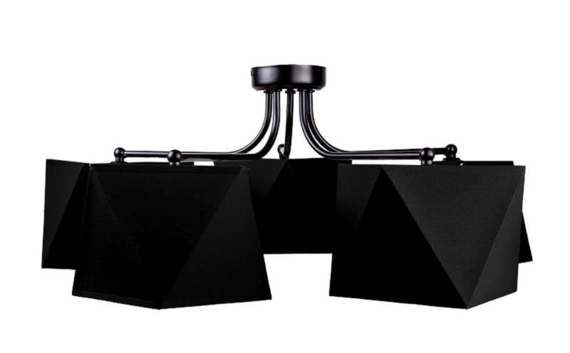Lampa Piazza Cinque Bodek sufitowa czarna 1 szt.