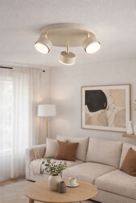 Lampa Plafon Żyrandol Elko-Lighting Mono Ecru 3x GX53 ecru 1 szt