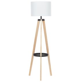 Lampa podłogowa Bluff Drewno Biały 1 szt.
