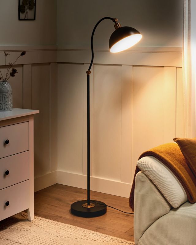 Lampa podłogowa Lennon Metal Czarny 1 szt.