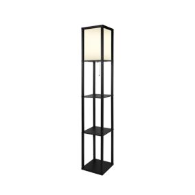 Lampa podłogowa LIGHTLOGIC LL SUSSE FL E27 66563 czarna z półkami 160 cm 1 szt.