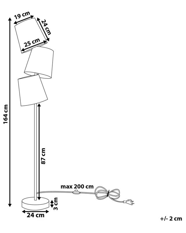 Lampa podłogowa Rio grande Metal Biały 1 szt.