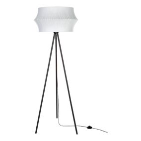 Lampa Podłogowa SPOT Light 1xE27 Max.40W Czarna Podstawa w Połączeniu z Szarym Abażurem, Polski Producent, 1 szt.