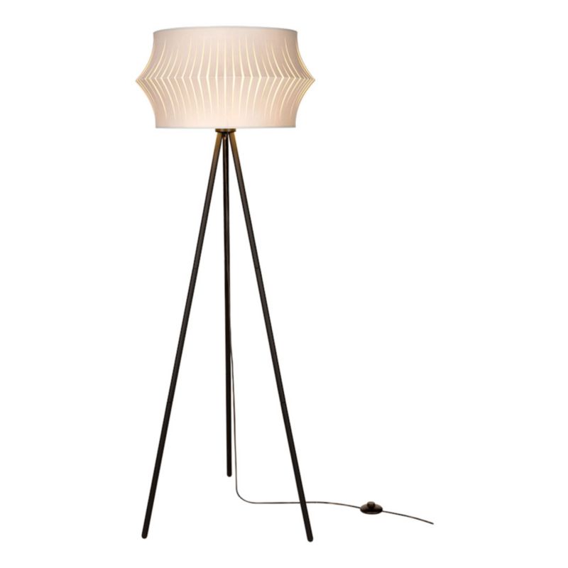 Lampa Podłogowa SPOT Light 1xE27 Max.40W Czarna Podstawa w Połączeniu z Szarym Abażurem, Polski Producent, 1 szt.