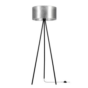Lampa Podłogowa SPOT Light 1xE27 Max.40W Kompozycja Czarnej Podstawy z Srebrnym Abażurem, Polski Producent, 1 szt.