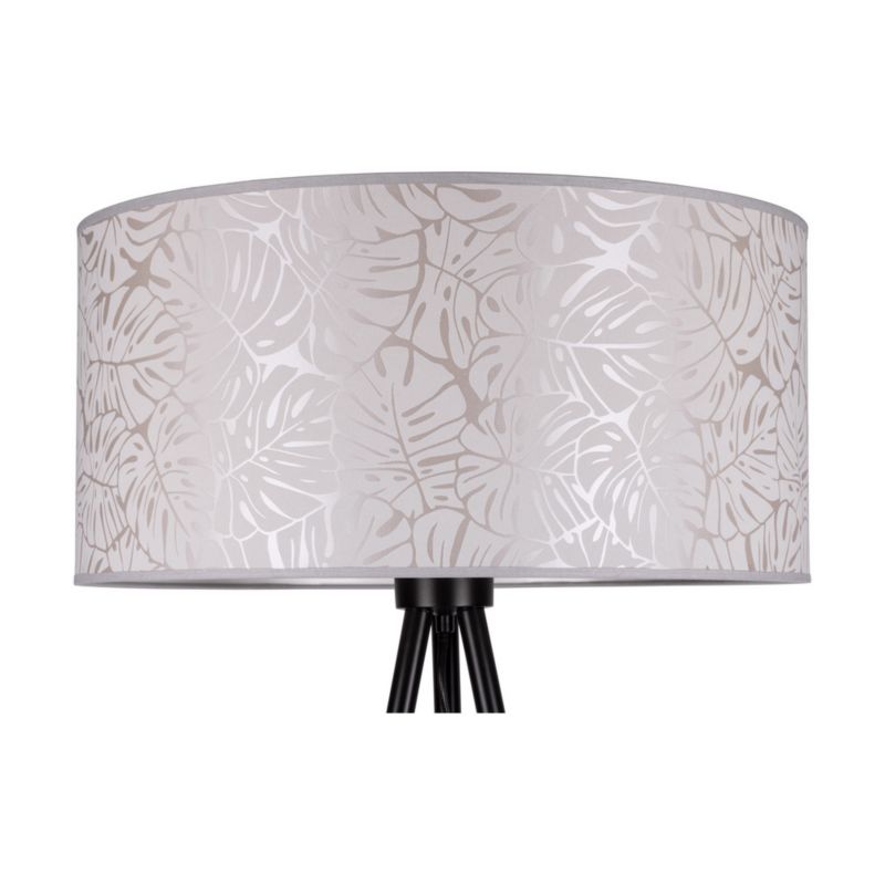 Lampa Podłogowa SPOT Light 1xE27 Max.40W Połączenie Czerni z Eleganckim Beżowym Abażurem, Polski Producent, 1 szt.