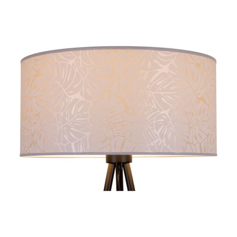 Lampa Podłogowa SPOT Light 1xE27 Max.40W Połączenie Czerni z Eleganckim Beżowym Abażurem, Polski Producent, 1 szt.