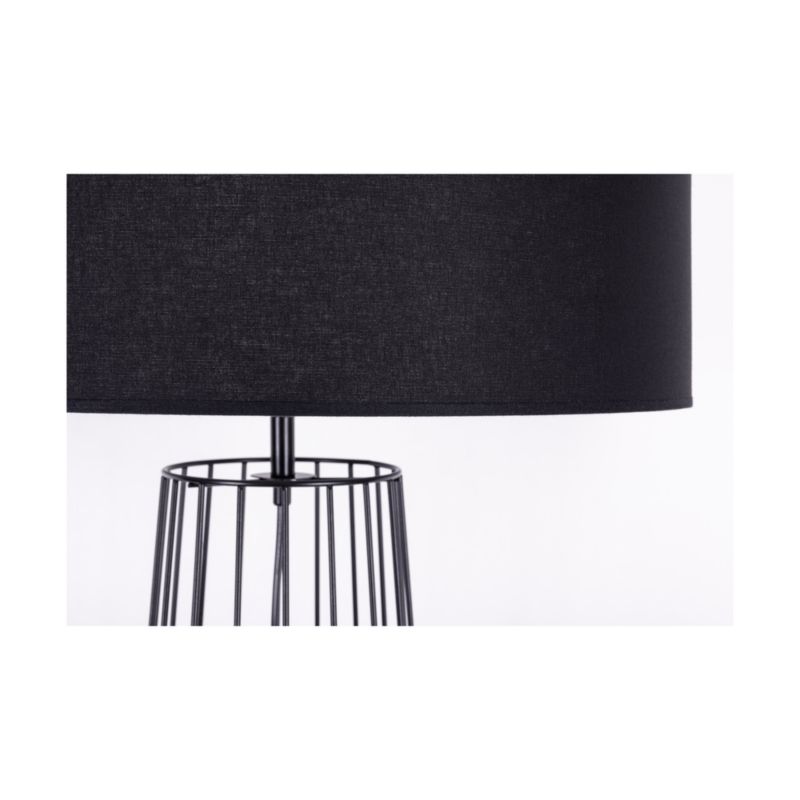 Lampa Podłogowa SPOT Light 1xE27 Max.60W Klasyczna Czarna Podstawa w Połączeniu z Czarnym Abażurem, 1 szt.