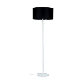Lampa Podłogowa SPOT Light  1xE27 Max.60W Klasyczne Połączenie Bieli z Czarną Tkaniną Polski Producent 1 szt.