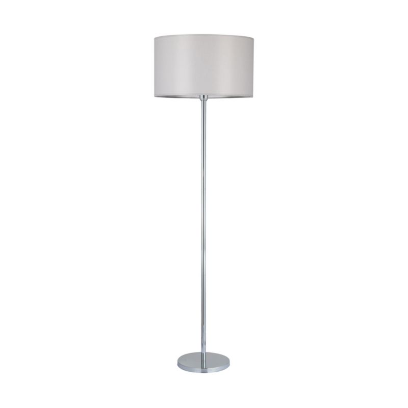 Lampa Podłogowa SPOT Light 1xE27 Max.60W Połączenie Chromu z Klasycznym Szarym Abażurem, Polski Producent, 1 szt.