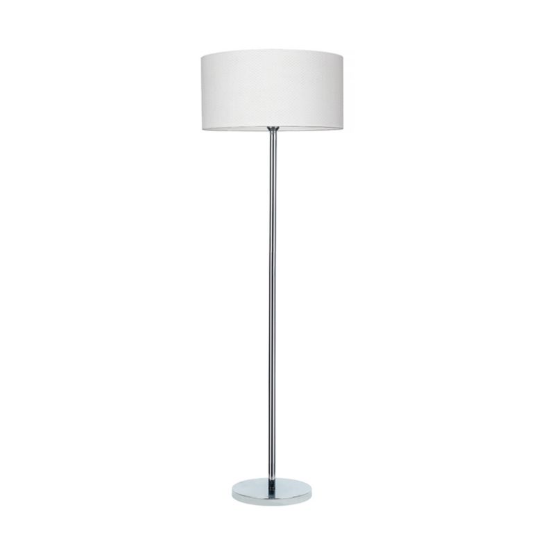 Lampa Podłogowa SPOT Light 1xE27 Max.60W Połączenie Chromu z Tkaniną z Wzorem w Kropki, Polski Producent, 1 szt.
