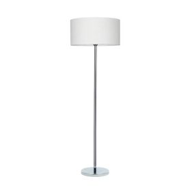 Lampa Podłogowa SPOT Light 1xE27 Max.60W Połączenie Chromu z Tkaniną z Wzorem w Kropki, Polski Producent, 1 szt.