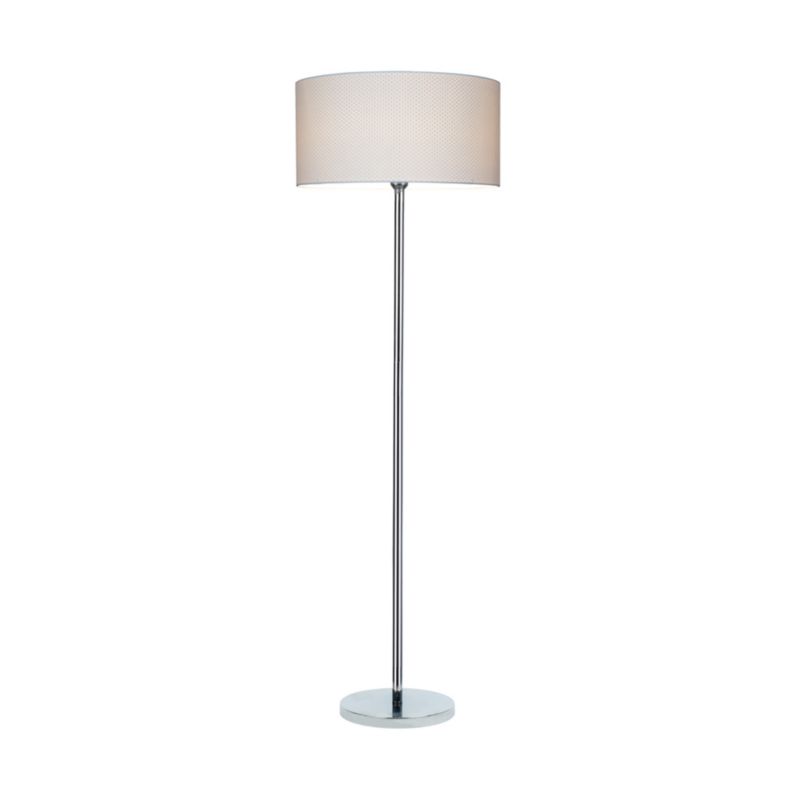Lampa Podłogowa SPOT Light 1xE27 Max.60W Połączenie Chromu z Tkaniną z Wzorem w Kropki, Polski Producent, 1 szt.