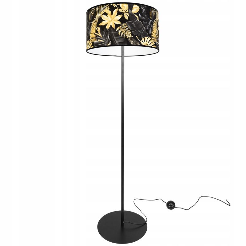 Lampa podłogowa stojąca Light Home LH Gold Flowers 1x E27 60W 35cm metal czarny/złoty 1szt.