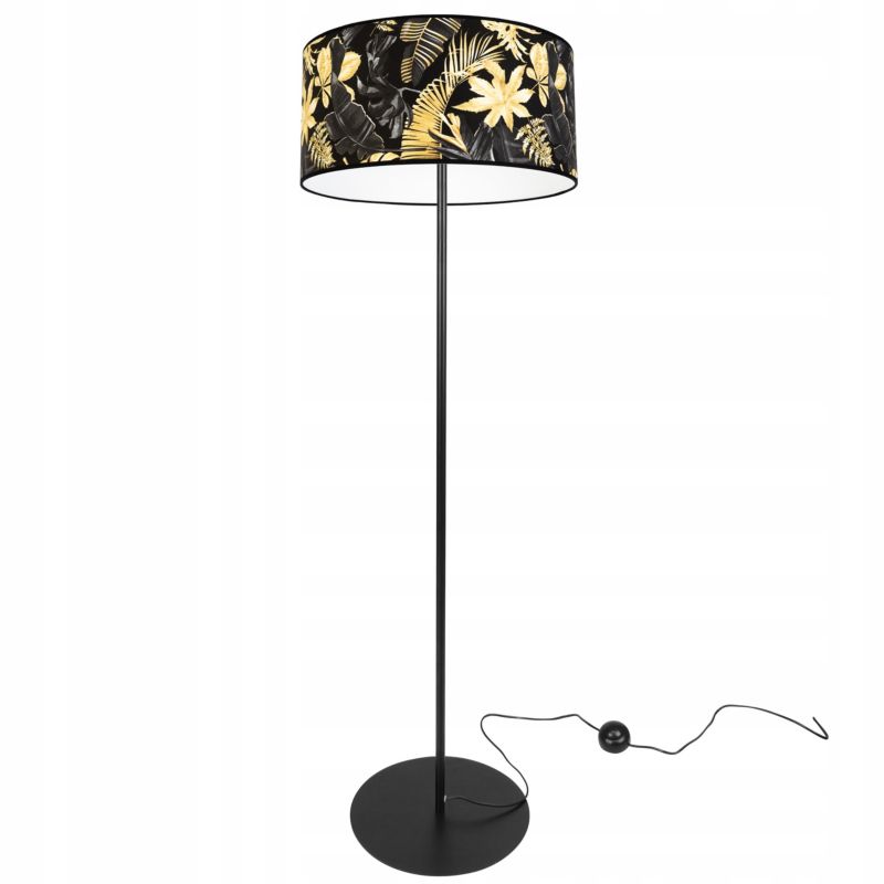 Lampa podłogowa stojąca Light Home LH Gold Flowers 1x E27 60W 40cm metal czarny/złoty 1szt.