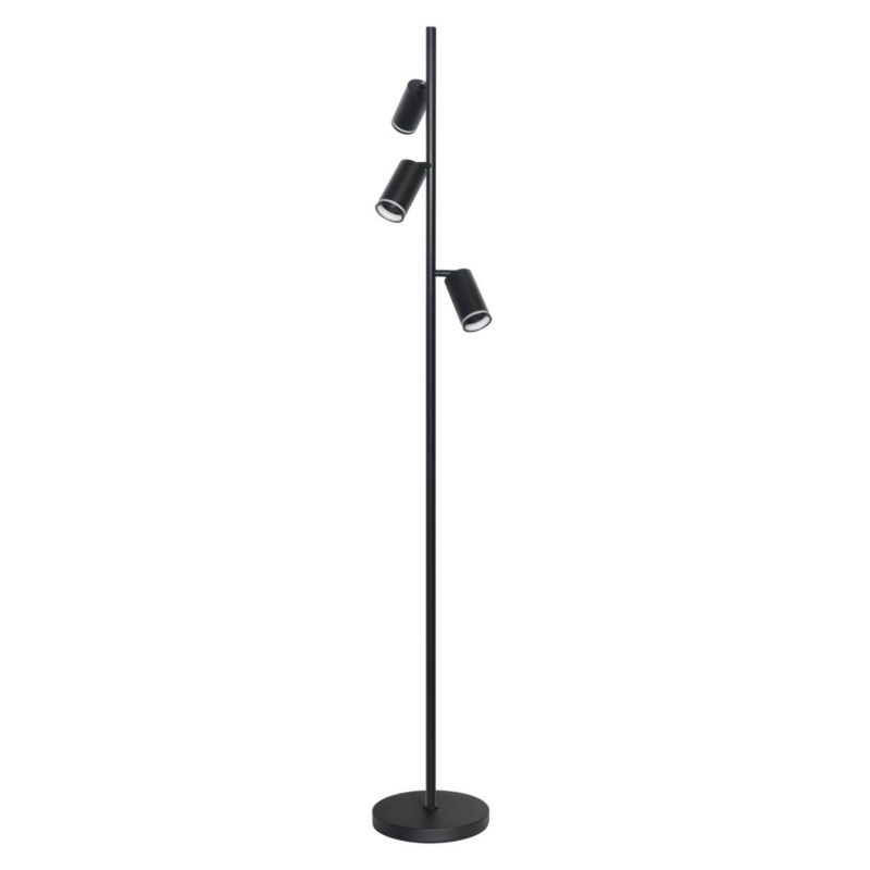Stojací lampa Polux Paris, černá a stříbrná, 3 x GU10 x 12W, rozměry: 160 x 22 x 22 cm - 1 ks.