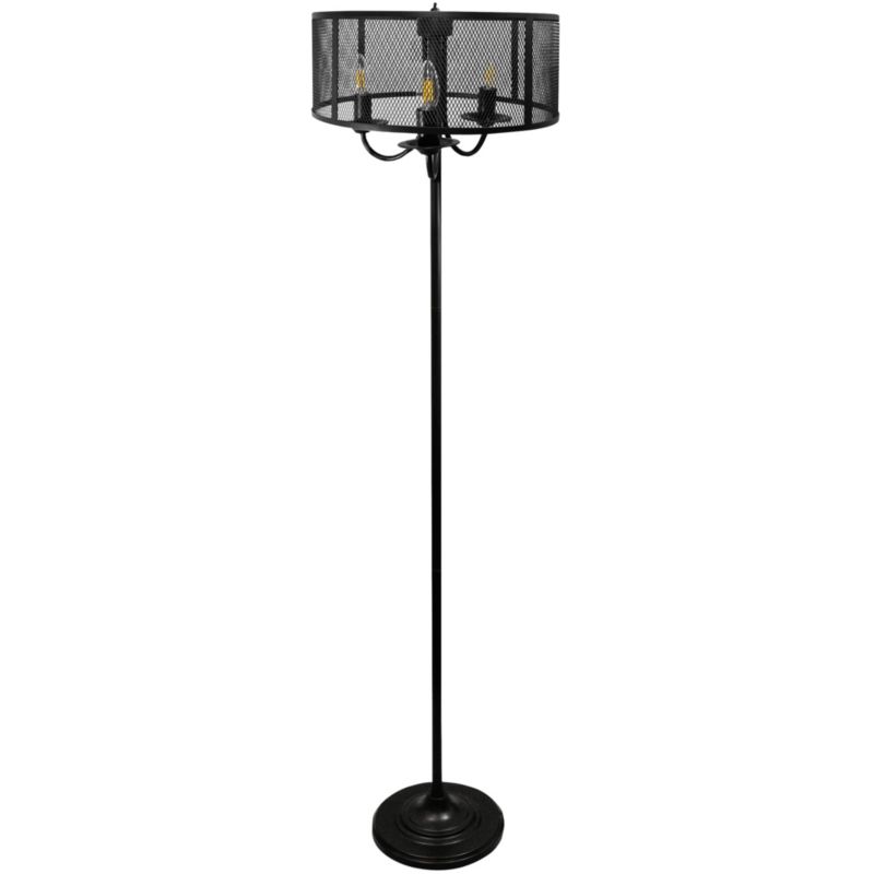 Stojací lampa Polux Soho, černá, 3 x E14 x 12W, rozměry: 160 x 40 x 40 cm - 1 ks.