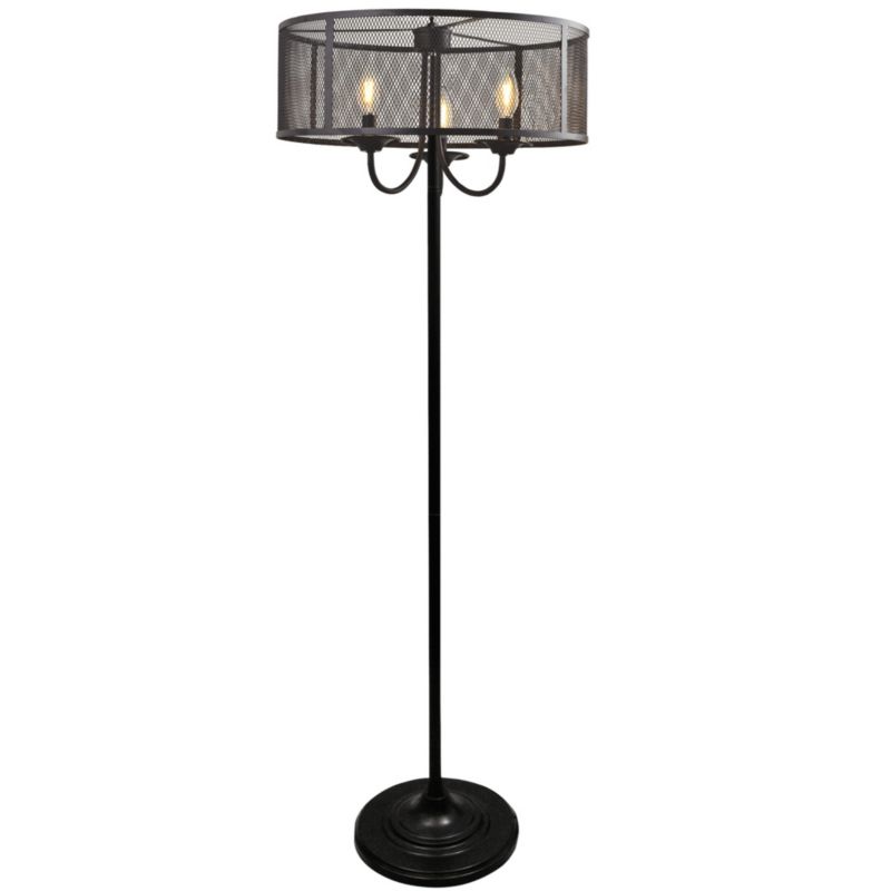 Stojací lampa Polux Soho, černá, 3 x E14 x 12W, rozměry: 160 x 40 x 40 cm - 1 ks.