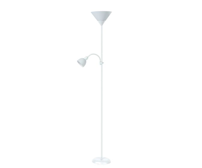 Lampa podłogowa stojąca Rabalux Action biała  2 x E27 x 85W wym: 178 x 24,2 x 24,2 cm - 1 szt.