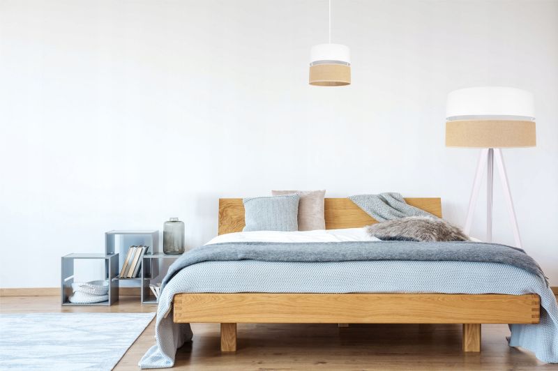 Lampa podłogowa stojąca trójnóg Light Home LH Juta 1x E27 60W 45cm drewno biały 1szt.