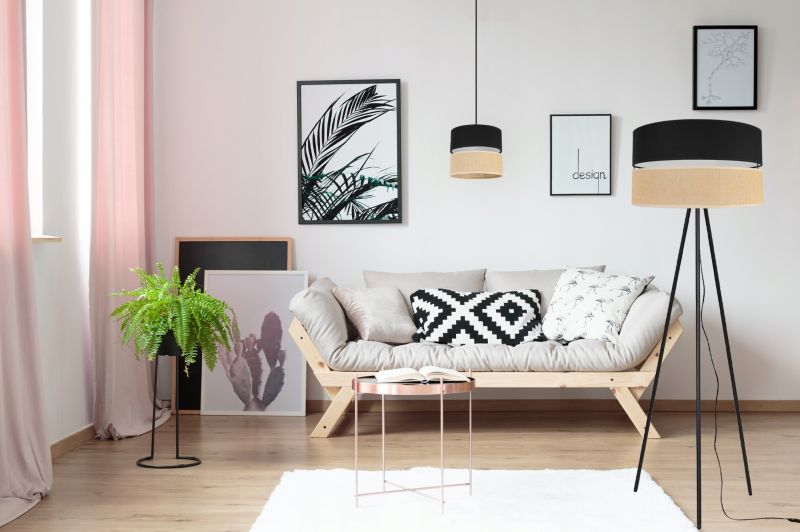 Lampa podłogowa stojąca trójnóg Light Home LH Juta 1x E27 60W 45cm metal czarny 1szt.