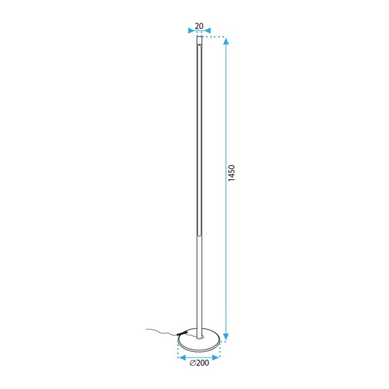 Lampa Podłogowa Toolight Led App1416-F Złoty