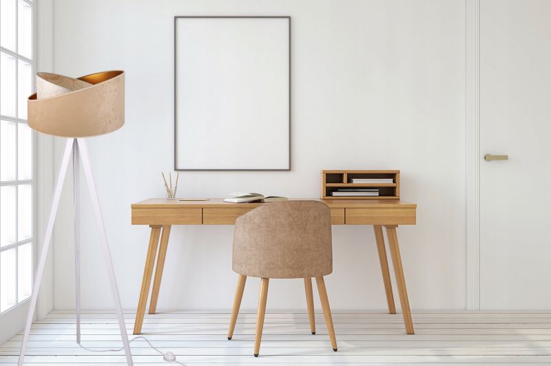 Lampa podłogowa trójnóg Light Home LH Werona Drewno 1x E27 60W beż/biały 1szt.