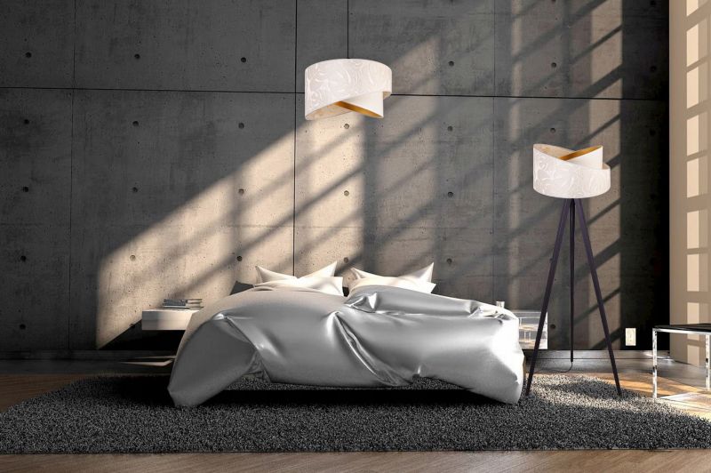 Lampa podłogowa trójnóg Light Home LH Werona Drewno 1x E27 60W ecru/czarny 1szt.