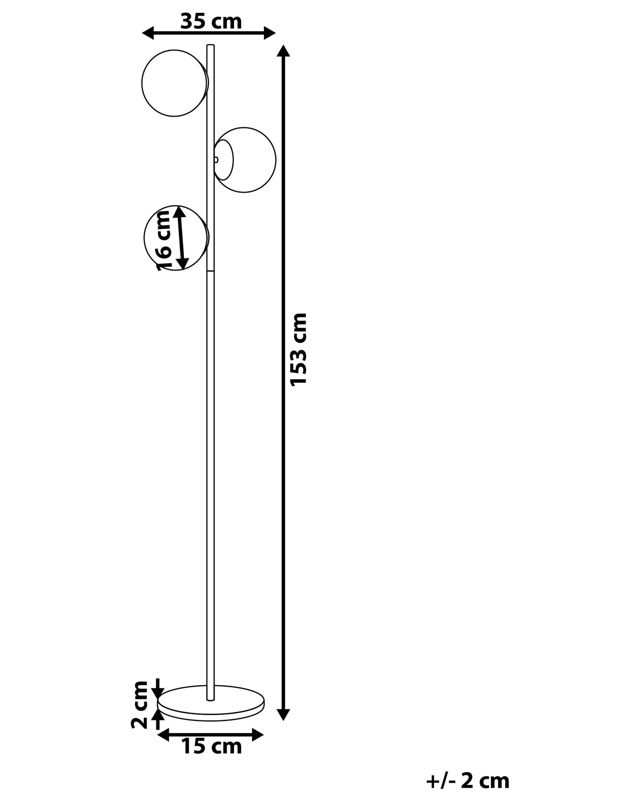 Lampa podłogowa Wadi Metal Złoty 1 szt.