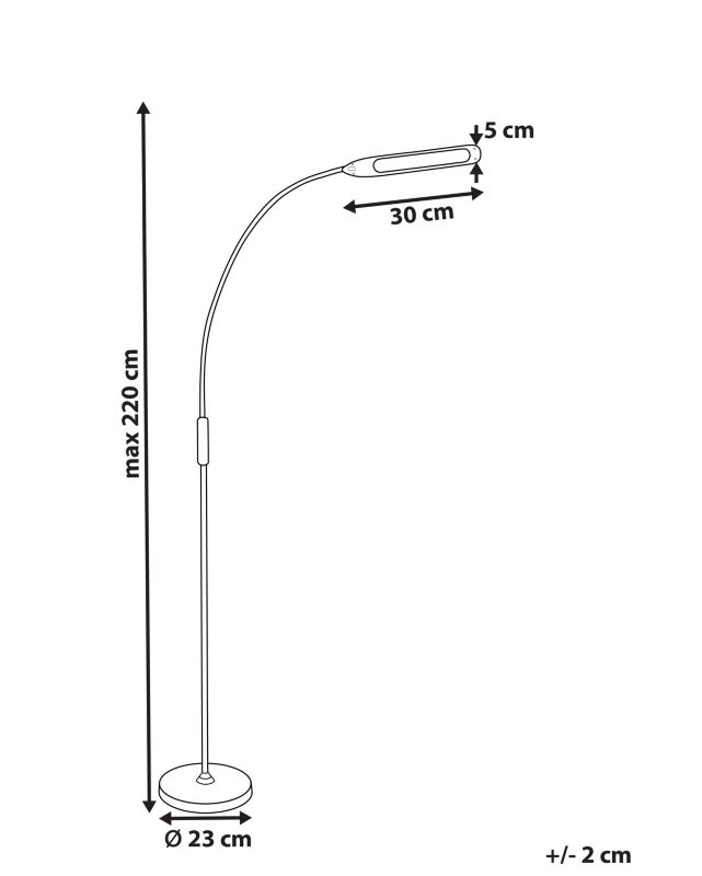 Lampa podłogowa Yantic Czarny 1 szt.