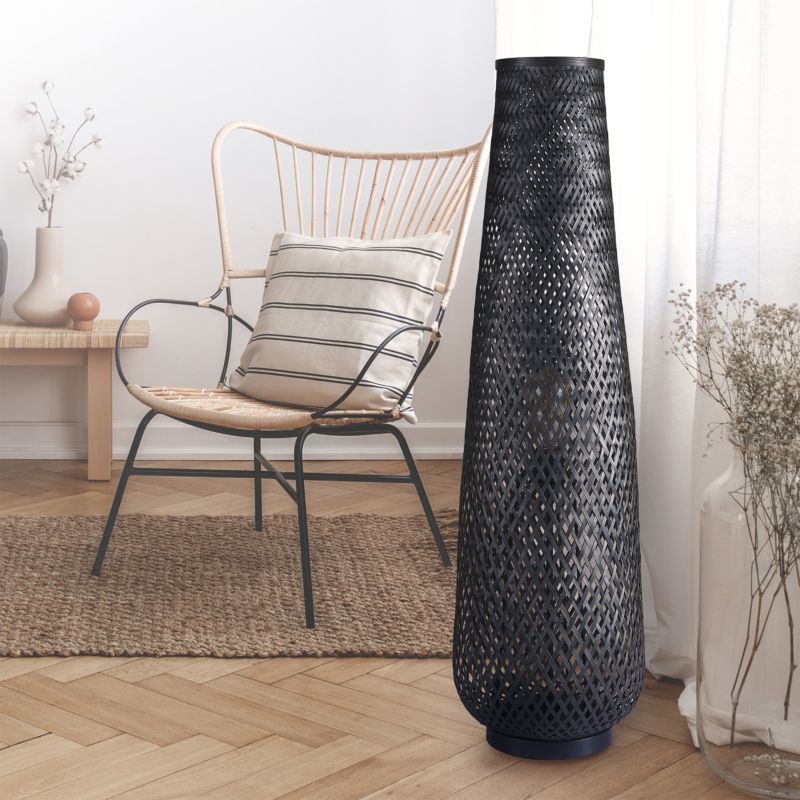 Zanzibar Sanico Goldlux 1xe27 černá stojací lampa v boho stylu IP20 - 330147 1 ks.