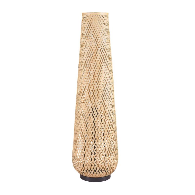 Lampa podłogowa Zanzibar Sanico Goldlux 1xe27 naturalna beżowa w stylu boho ip20 - 330130 1 szt.