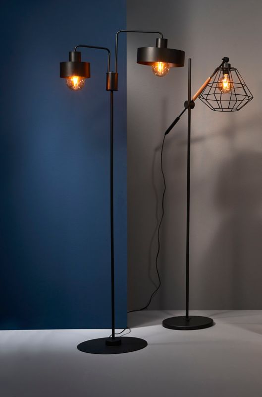 Lampa podłogowa Boogie 1 x 60 W E27 czarna