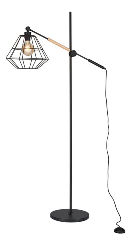 Lampa podłogowa Boogie 1 x 60 W E27 czarna