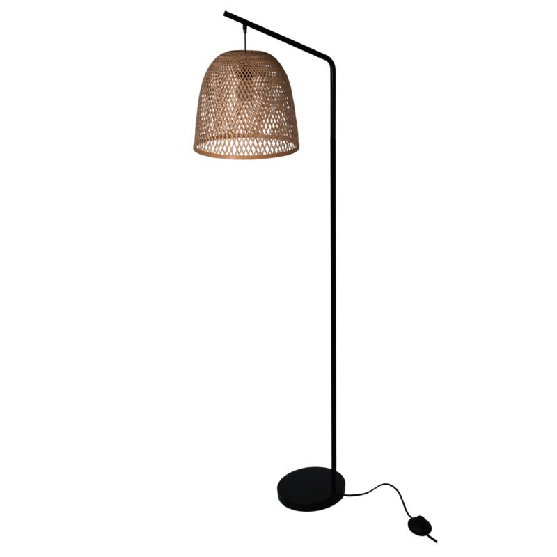 Lampa podłogowa GoodHome Calume 1-punktowa E27 bambus