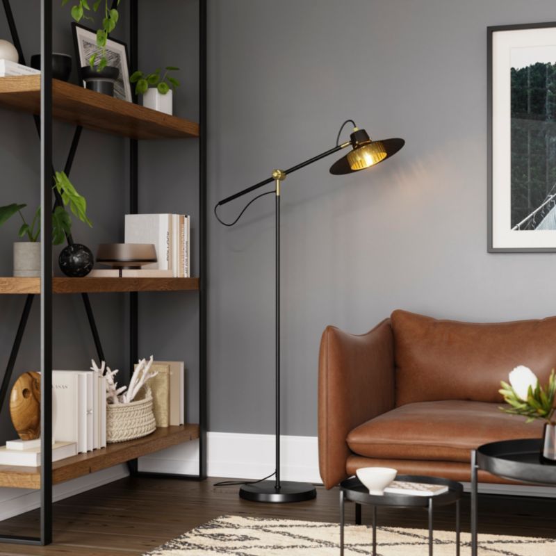 Lampa podłogowa GoodHome Delagoa 1-punktowa E27 czarna