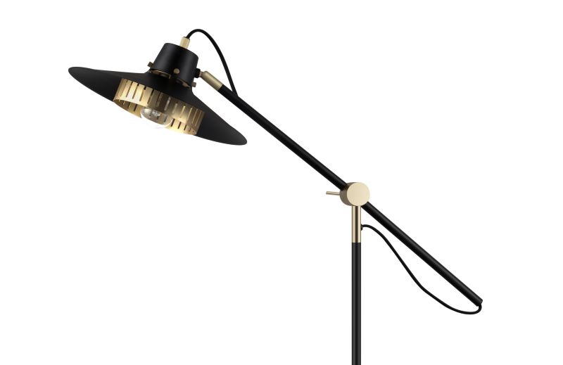 Lampa podłogowa GoodHome Delagoa 1-punktowa E27 czarna