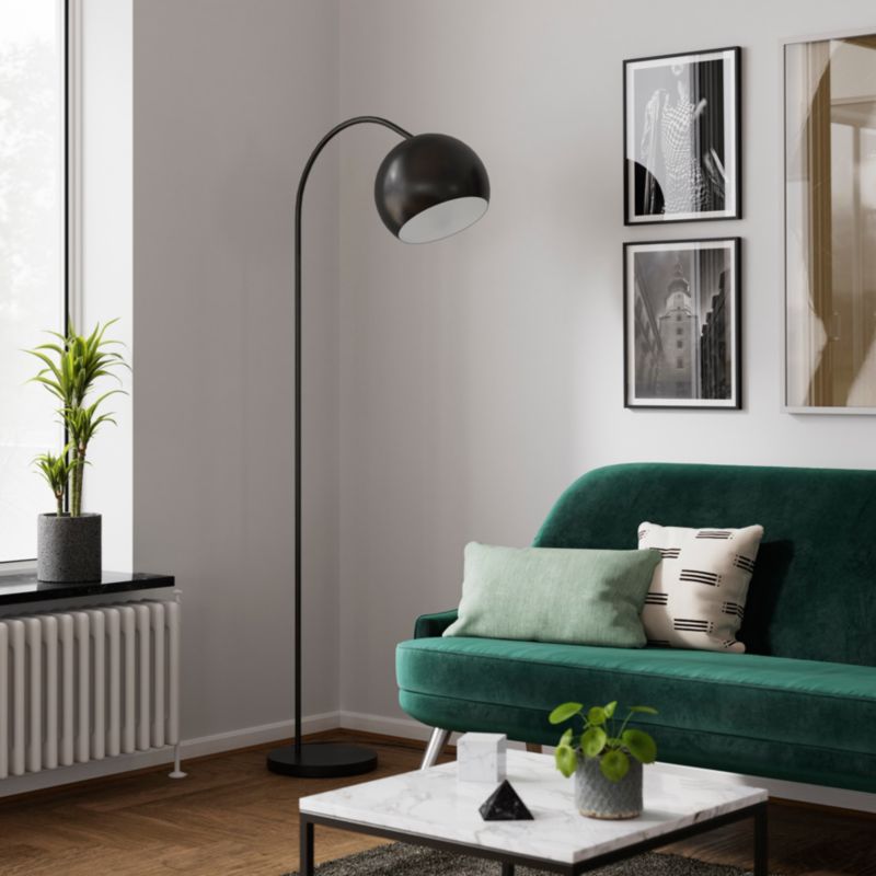Lampa podłogowa GoodHome Kotenay 1-punktowa E27 czarna