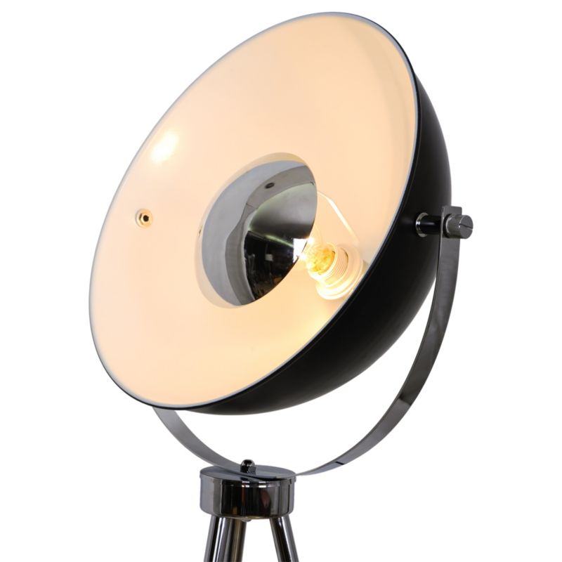 Lampa podłogowa GoodHome Selinda 1-punktowa E27 chrom / czarna