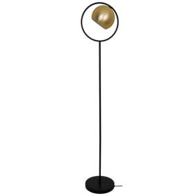 Lampa podłogowa GoodHome Toroba 1-punktowa E27 czarna / złota