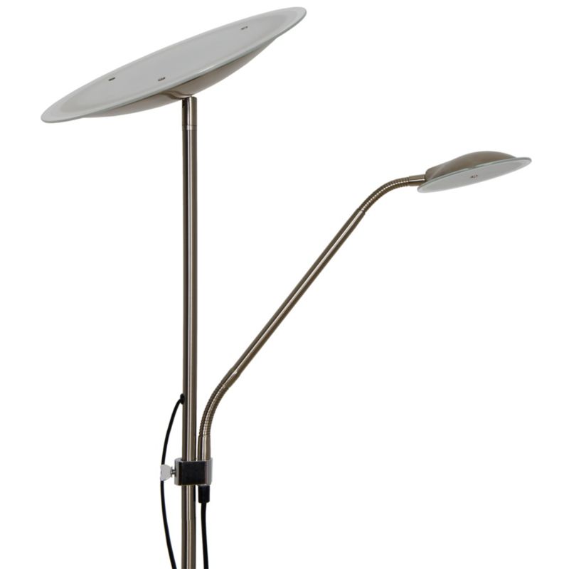 Lampa podłogowa LED GoodHome Picrite szczotkowany chrom