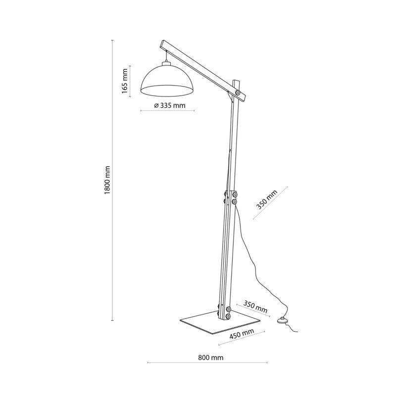 Lampa podłogowa Oslo 1 x E27 brązowa