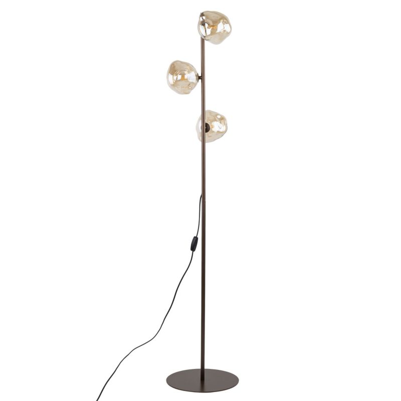 Lampa podłogowa TK Lighting Lava 3 x G9 brązowa