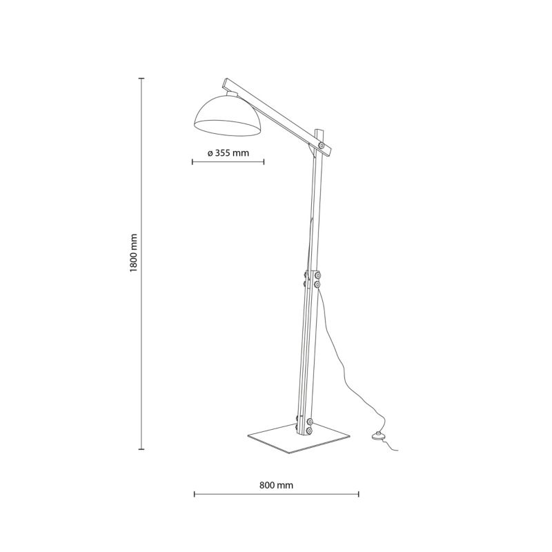 Lampa podłogowa TK Lighting Oslo 1 x E27 biała