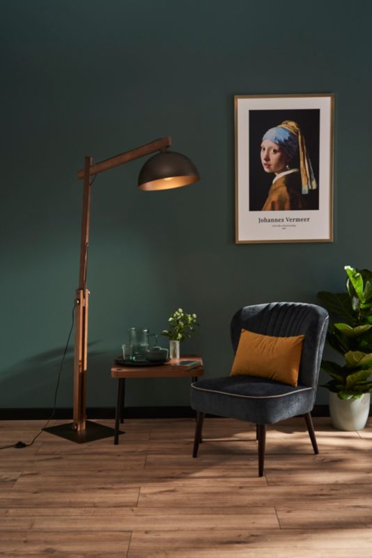 Lampa podłogowa TK Lighting Oslo 1 x E27 brązowa