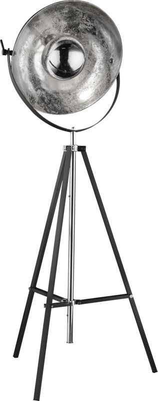 Lampa podłogowa Xirena 1 x 60 W E27 srebrno-metaliczna