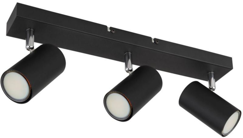 Lampa podsufitowa Globo Lighting Robby 3x35W czarny/chrom GU10 IP20 metalowa 1 szt.