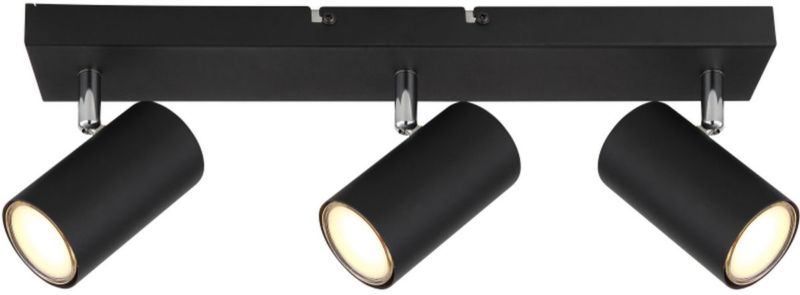 Lampa podsufitowa Globo Lighting Robby 3x35W czarny/chrom GU10 IP20 metalowa 1 szt.