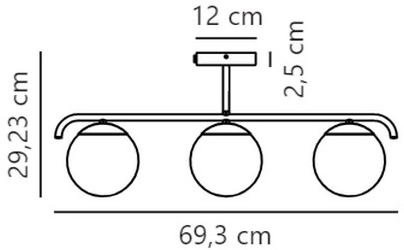 Lampa podsufitowa Nordlux Grant 3x25W biała-czarna, IP20, E14, 1 szt.