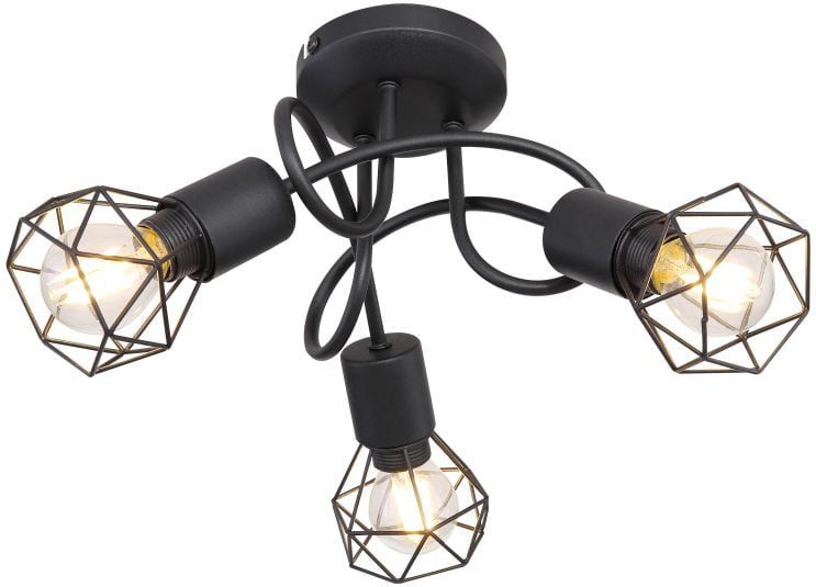 Lampa podsufitowa Xara I Globo Lighting czarna 3x40W E14 36cm IP20 1 szt.
